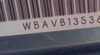 VIN prefix WBAVB13536PS