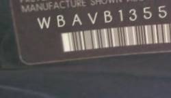 VIN prefix WBAVB13556KX