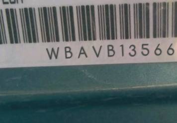 VIN prefix WBAVB13566K0