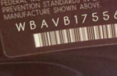 VIN prefix WBAVB17556NK