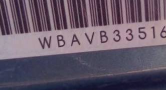VIN prefix WBAVB33516KR