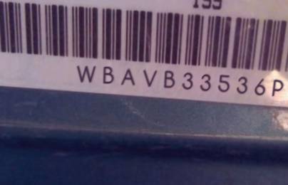 VIN prefix WBAVB33536PS