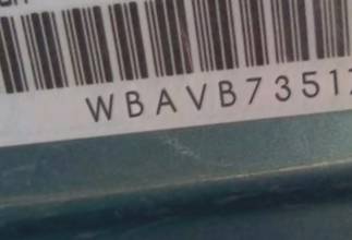 VIN prefix WBAVB73517VF