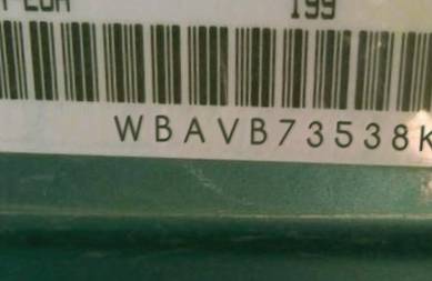 VIN prefix WBAVB73538KY