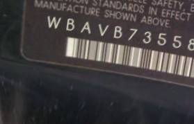 VIN prefix WBAVB73558PA