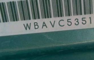 VIN prefix WBAVC53517FZ