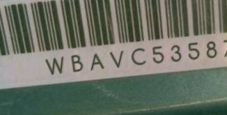 VIN prefix WBAVC53587AC