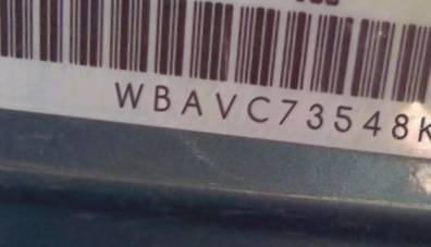 VIN prefix WBAVC73548KP