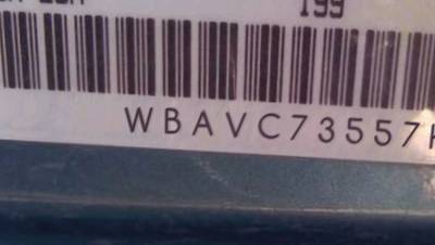 VIN prefix WBAVC73557KP