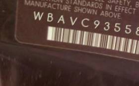VIN prefix WBAVC93558K0