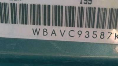 VIN prefix WBAVC93587KZ