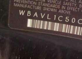 VIN prefix WBAVL1C50CVM