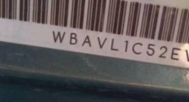 VIN prefix WBAVL1C52EVY