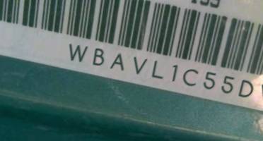 VIN prefix WBAVL1C55DVR