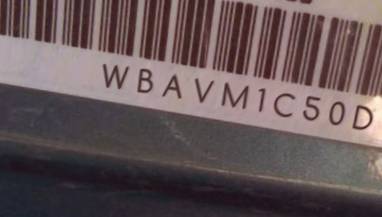 VIN prefix WBAVM1C50DVW