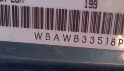 VIN prefix WBAWB33518P1