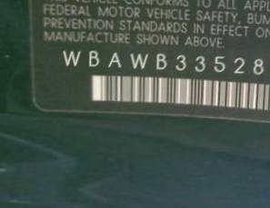 VIN prefix WBAWB33528P1