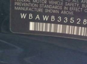 VIN prefix WBAWB33528PU