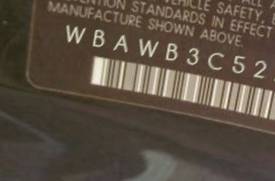 VIN prefix WBAWB3C52AP1