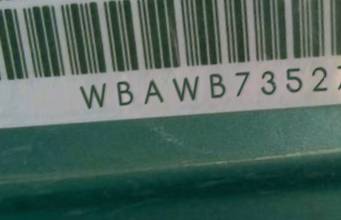 VIN prefix WBAWB73527P0