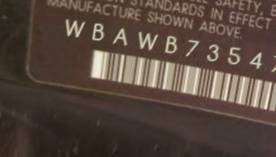 VIN prefix WBAWB73547P0