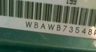 VIN prefix WBAWB73548P0