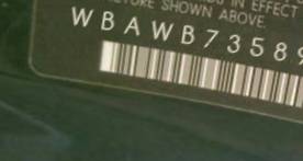 VIN prefix WBAWB73589P0