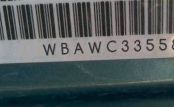 VIN prefix WBAWC33558PC