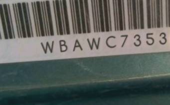 VIN prefix WBAWC73538E0
