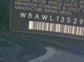 VIN prefix WBAWL13529PX