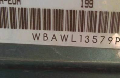VIN prefix WBAWL13579PX