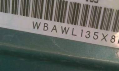 VIN prefix WBAWL135X8PX