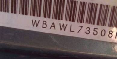 VIN prefix WBAWL73508PX