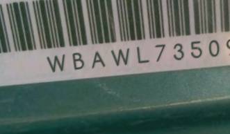 VIN prefix WBAWL73509P1