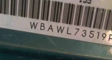 VIN prefix WBAWL73519PX