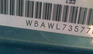 VIN prefix WBAWL73577PX