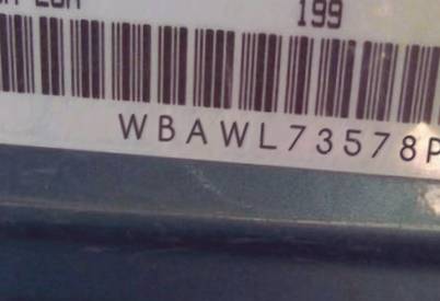 VIN prefix WBAWL73578PX
