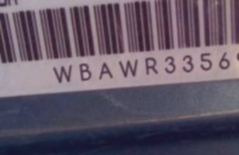 VIN prefix WBAWR33569P1