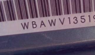 VIN prefix WBAWV13519P1