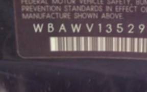 VIN prefix WBAWV13529P1