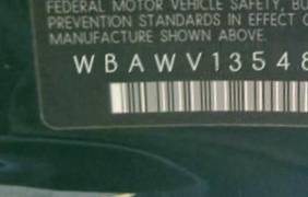 VIN prefix WBAWV13548PG
