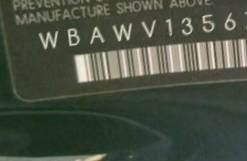 VIN prefix WBAWV13567PK