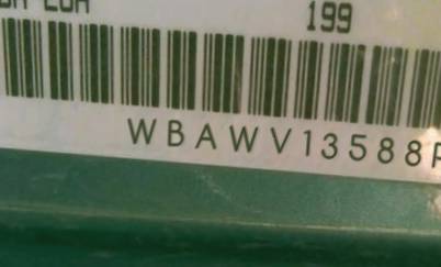 VIN prefix WBAWV13588P1