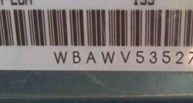 VIN prefix WBAWV53527P0