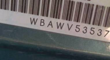 VIN prefix WBAWV53537PW
