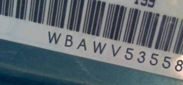 VIN prefix WBAWV53558PF