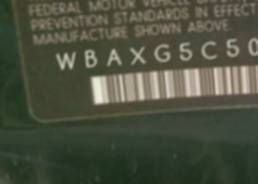 VIN prefix WBAXG5C50DD2
