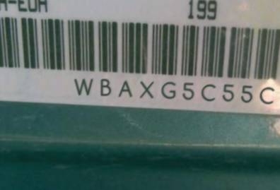 VIN prefix WBAXG5C55CC5