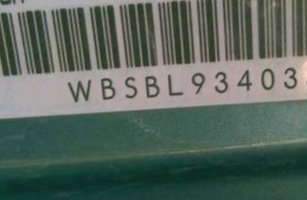 VIN prefix WBSBL93403JR