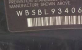 VIN prefix WBSBL93406PN